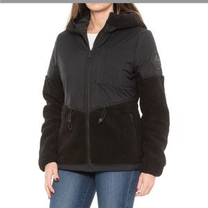 PAJAR Dove Sherpa Mixed Media Boxy Jacket